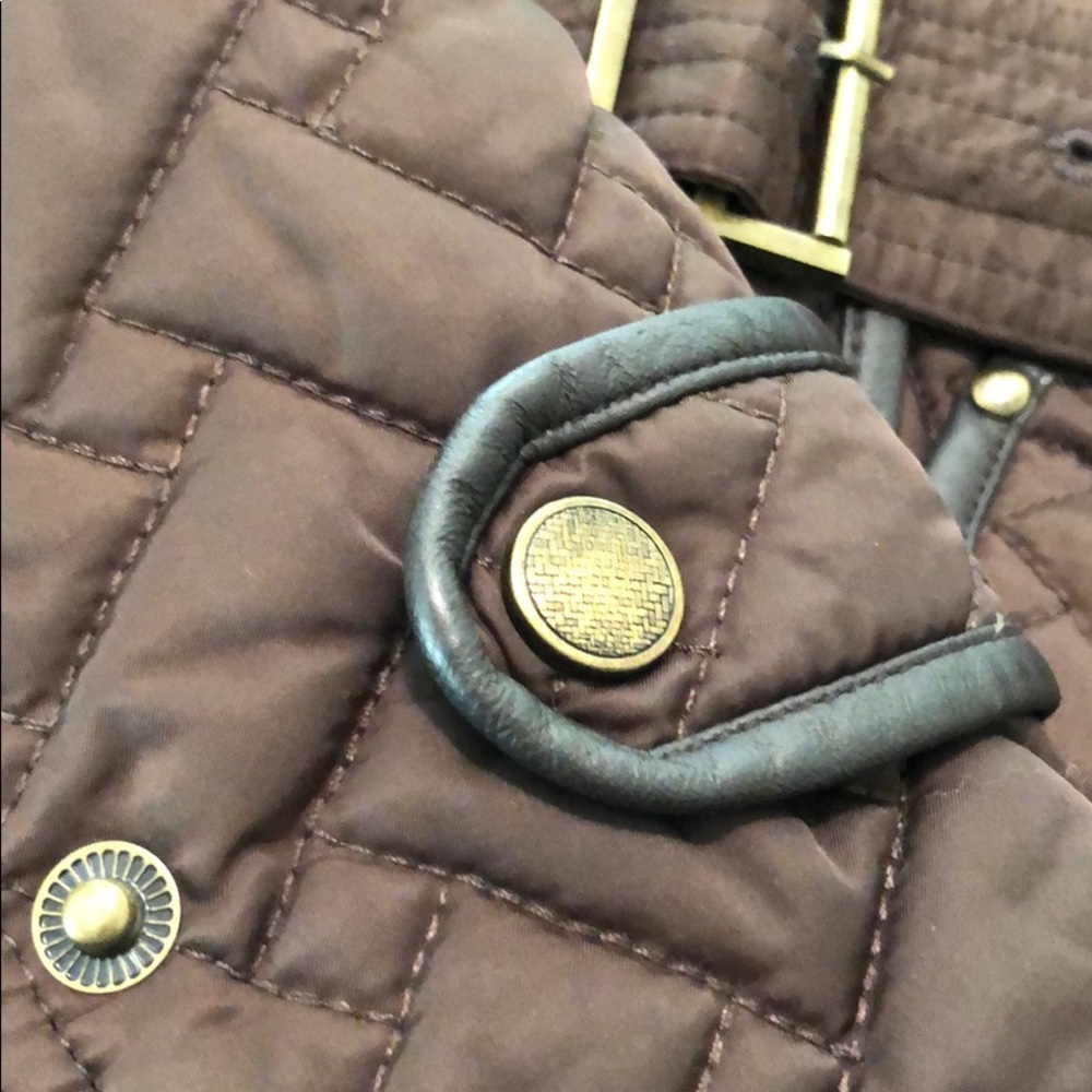 2X 🥰HP🎉Cole Haan Leather Trimmed Jacket - Picture 9 of 15